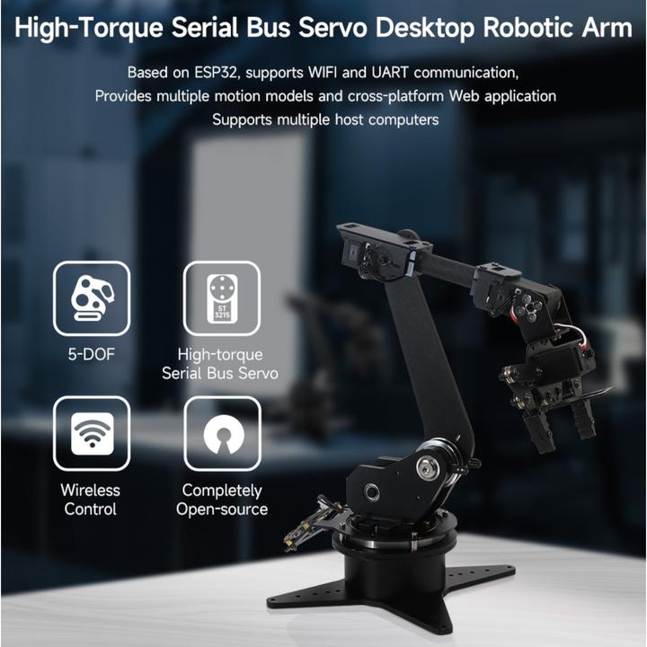 Actual product image WaveShare ESP32 5-DOF open-source robotic arm RoArm-M1