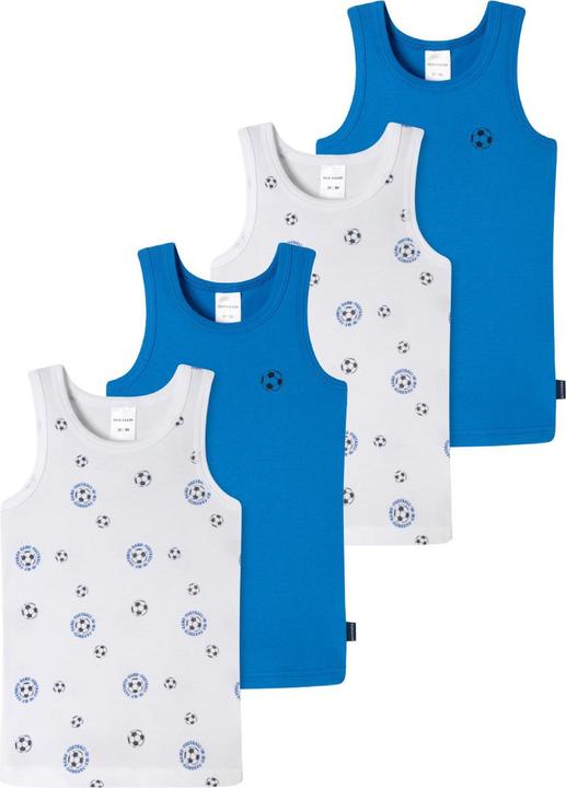 Image du produit Schiesser Lot de 4 maillots de corps Kids Boys à fines côtes en coton organique (104)
