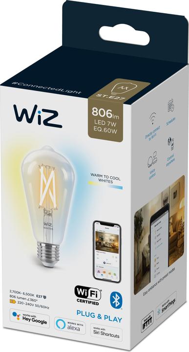 Actual product image WiZ Smart Filament (E27, 6.70 W, 806 lm, 1 x, E)