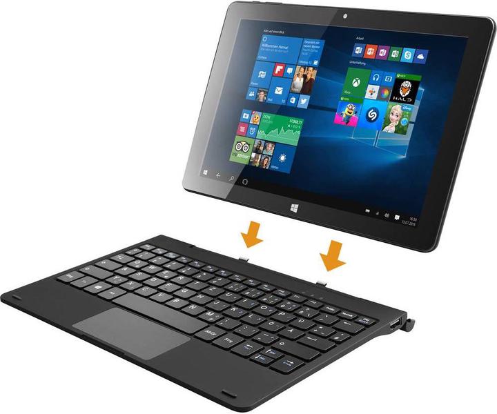 Actual product image CSL Windows® Tablet / 2 in 1 Panther Tab HD WiFi 256 25.7 cm (10.1 inch) 1.10 GHz ® Celeron® 10 Pro 64 (WLAN only, 10.10", 256 GB, Black)