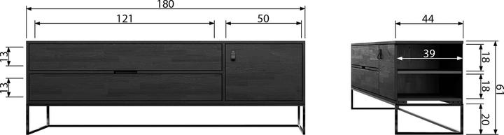 Produktbild Woood Silas (180 x 44 x 61 cm)