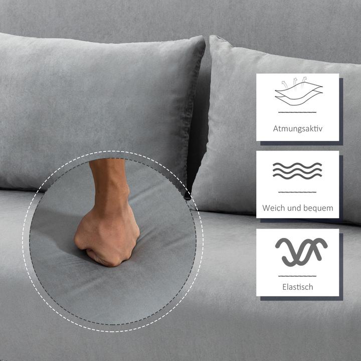 Produktbild Homcom Schlafsofa Rückenlehne mit 5 verstellbaren Komfortwinkeln, Einfache Montage (Bettsofa)