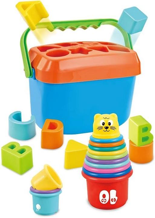 Actual product image Spielmaus Baby stacking tower and plug box