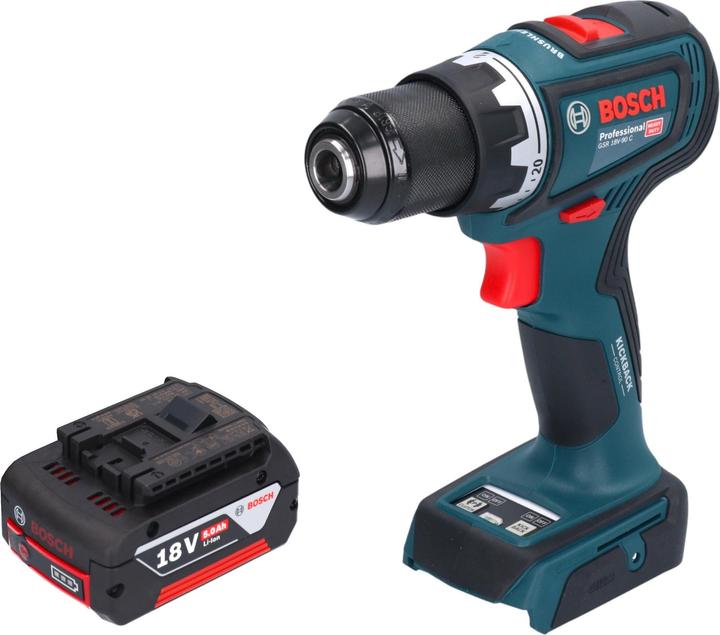 Immagine prodotto Bosch Professional Bosch GSR 18V-90 C Trapano avvitatore professionale a batteria 18 V 64 Nm brushless + 1x batteria (Batteria ricaricabile)