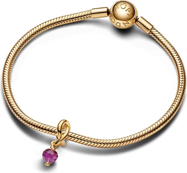 Image du produit Pandora Moments Pierre de naissance février (Argent massif, Métal doré en 14K)