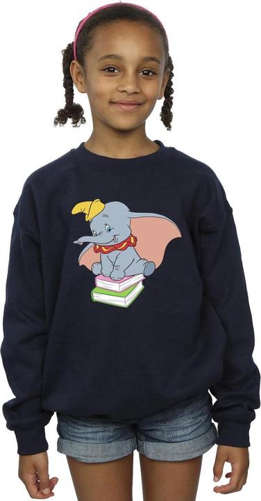 Immagine prodotto Disney Dumbo Sitting On Books Felpa Ragazze (152, 158)