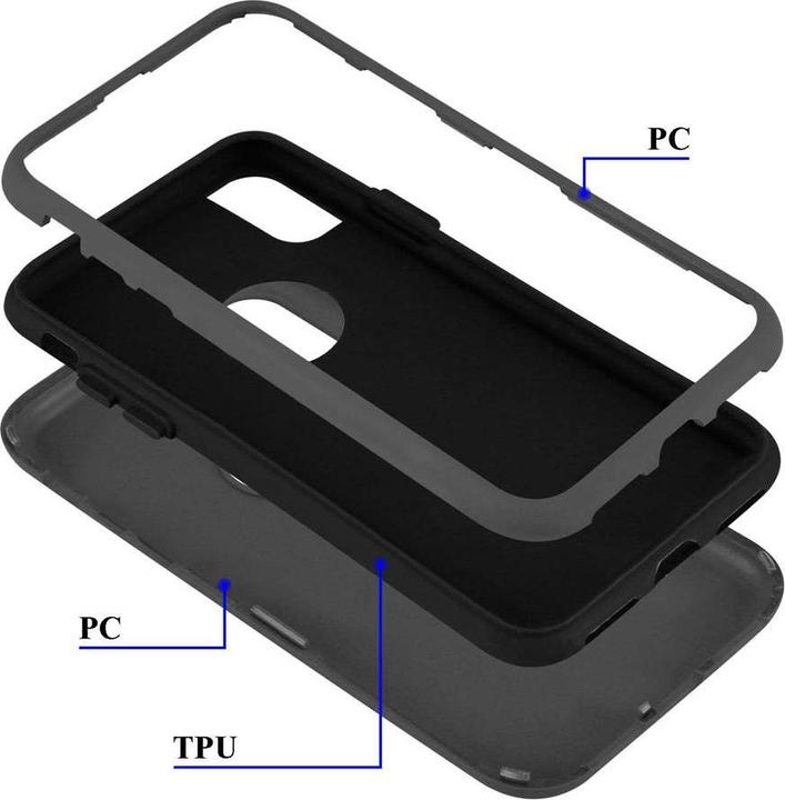 Actual product image Cadorabo Hybrid 3-in-1 (3-piece) Cover (Apple iPhone X)