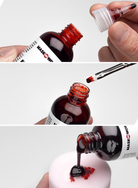 Actual product image Maskworld Kunstblut Flasche mit Dosierspitze