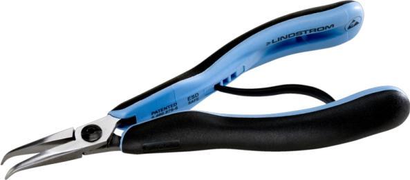 Lindstrom R) bent snipe nose plier,60deg (155.50 mm)