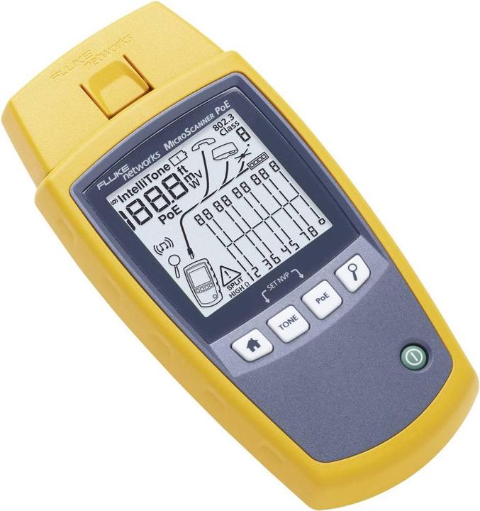 Actual product image Fluke The PoE tester MicroScanner developed for the cabling technician
