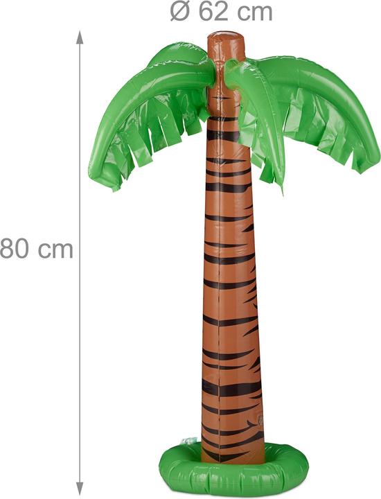 Actual product image Relaxdays 3x inflatable palm tree