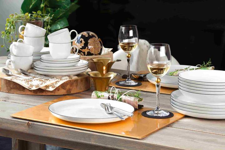Image du produit Seltmann Lido Black Line Assiette plate (6 x, 26 cm)