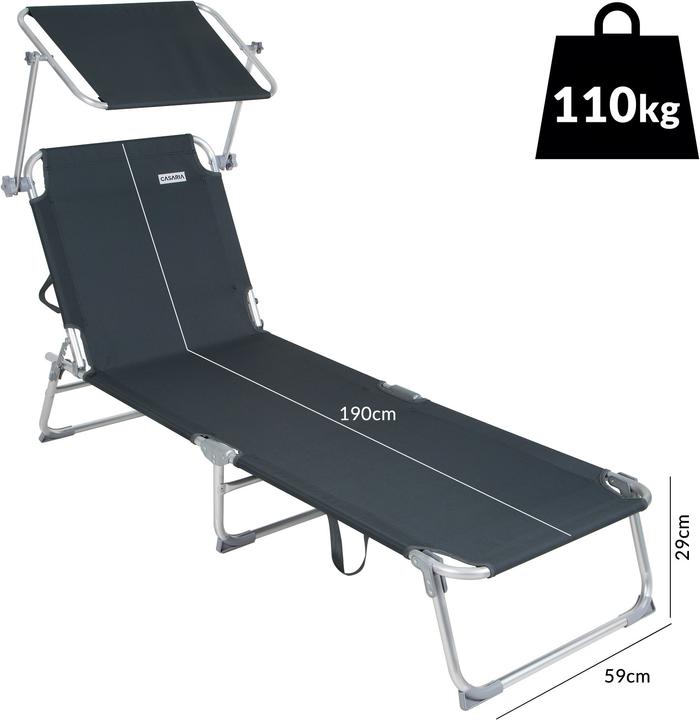 Actual product image Casaria Sun lounger (190 cm)