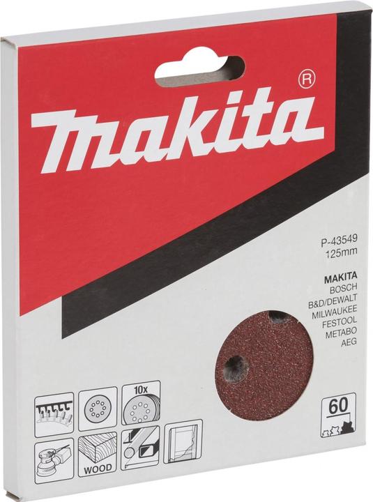 Image du produit Makita Papier de verre excentrique avec velcro (60)