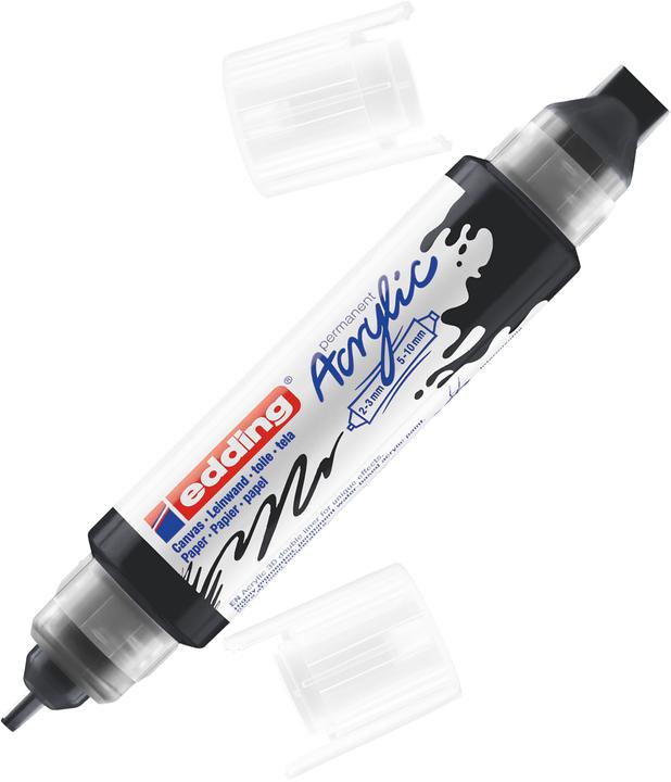 Image du produit Edding Marqueur acrylique 5400 Double Liner (Noir intense, 10 mm, 1 x)
