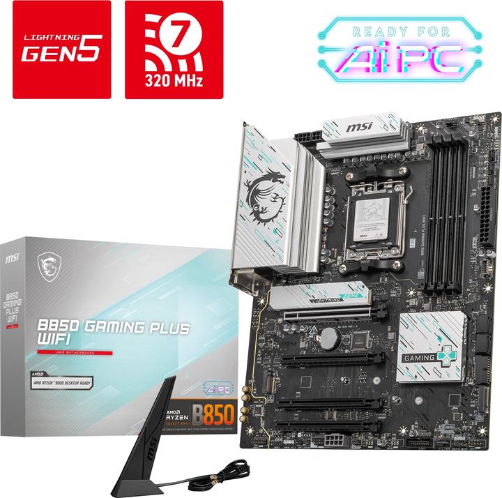 Actual product image MSI B850 GAMING PLUS WIFI (AM5, AMD B850, ATX)
