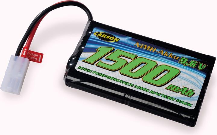 Image du produit Carson 9,6V/1500mAh Batterie NiMH Power TAM (9.60 V, 1500 mAh)
