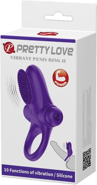 Actual product image Pretty Love Vibrating penis ring with perineum stimulator (5.60 cm)