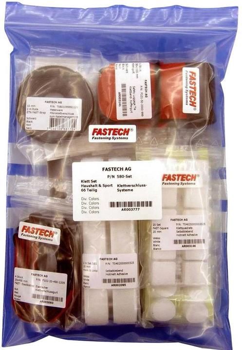 Fastech Klettset 64 Teile (Klettkabelbinder, 1 Stk.)