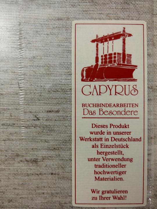 Actual product image Gapyrus Boutique book 17x22 natural linen cream (17 x 22 cm, Plain)