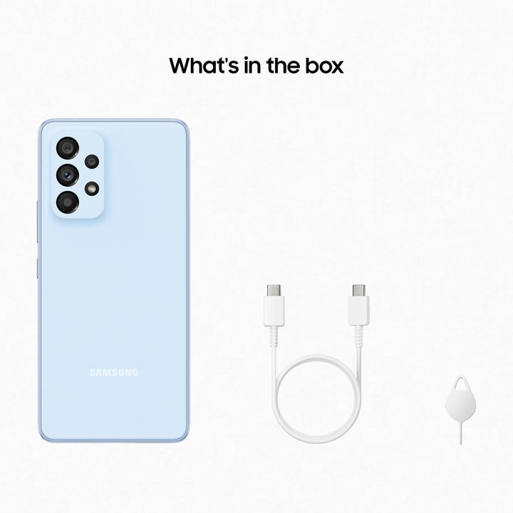 Immagine prodotto Samsung Galaxy A53 5G (128 GB, Blu impressionante, 6.50", Doppia SIM, 64 Mpx, 5G)