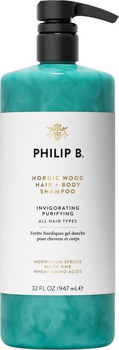 Actual product image Philip B. Nordic Wood Hair + Body Shampoo (947 ml)