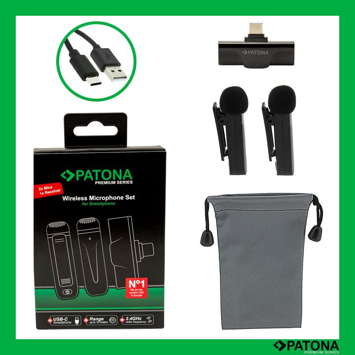 Actual product image Patona Wireless Microphone Set