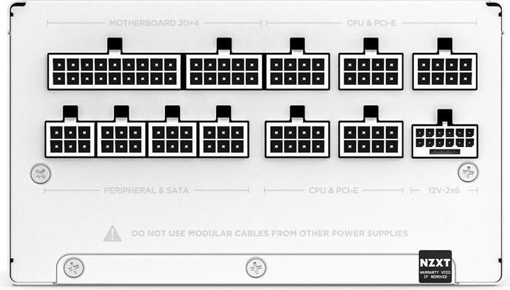 Actual product image NZXT PSU C-Series Gold 850W White ATX3.1 (850 W)