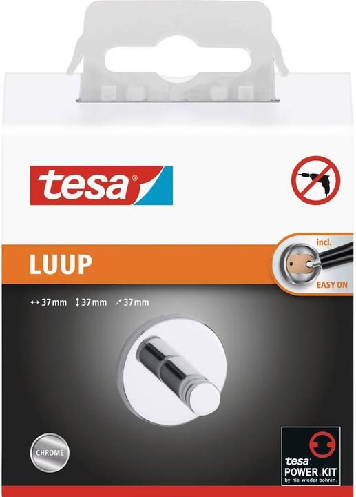 Actual product image tesa LUUP towel hook incl. adhesive solution without drilling