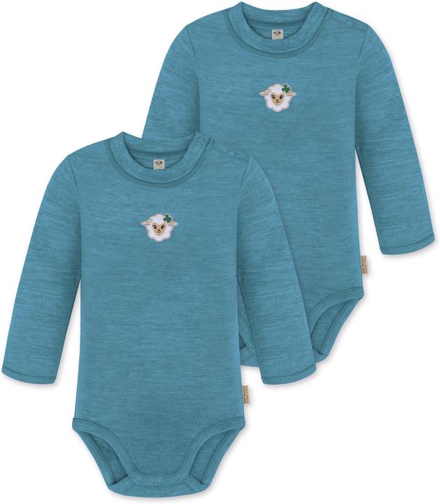 Normani 2er Pack Baby Merino Langarmbody „Tuai" - 9397
