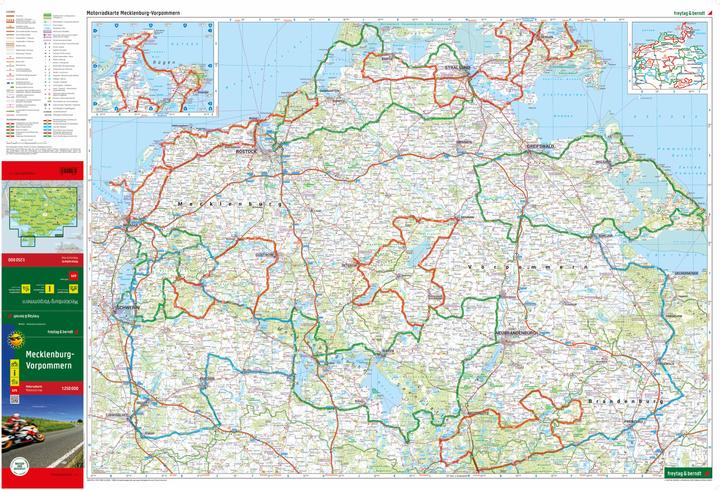 Image du produit Mecklembourg-Poméranie occidentale, carte moto 1
