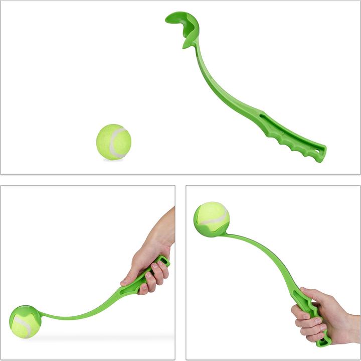 Produktbild Relaxdays 12-tlg. Ballschleuder-Set (Ballspielzeug Hund)
