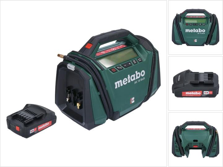 Actual product image Metabo AK 18 Multi battery compressor 18 V 11 bar + 1x battery 2.0 Ah - without charger (0 l)