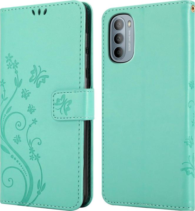 Actual product image Cadorabo Flower Book cover (Motorola Moto G31, Motorola Moto G41)