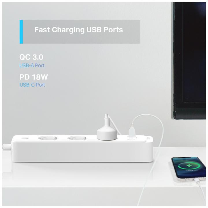 Image du produit TP-Link Tapo P300 (6 x, USB-C, USB-A, 1.50 m)