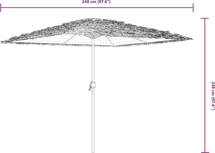 Actual product image VidaXL Parasol with mast (2.48 m)