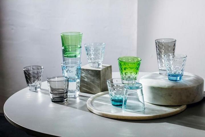 Actual product image Leonardo Drinking glass Optic Pastel 215 ml, 6 pieces, Multicoloured (0.22 l, 6 x)