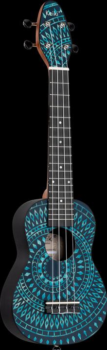 Actual product image Keiki Ukulele Package - Soprano - Blue Kaleidoscope (Soprano, Sopranino)