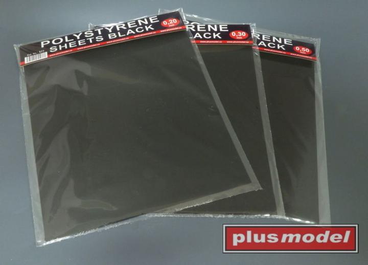 Actual product image Plus Model Polystyrene sheets black 0,2 big