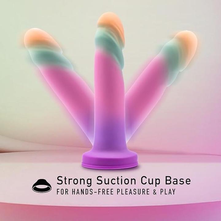 Actual product image Avant Blush Sunrise Gaze Artisan 7.5 Inch Dildo - Hand Crafted with Purio® Liquid Silicone Wrapped i
