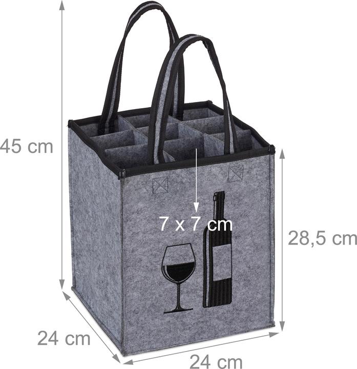 Actual product image Relaxdays Bottle bag