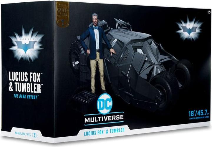 Image du produit McFarlane DC Multiverse Véhicule Tumbler avec Lucuis Fox (The Dark Knight) (Label d'or)