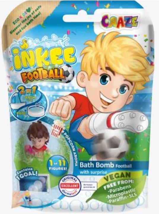 Produktbild Craze Inkee Fussall Badebombe mit Sammelfigur (Badekugeln)