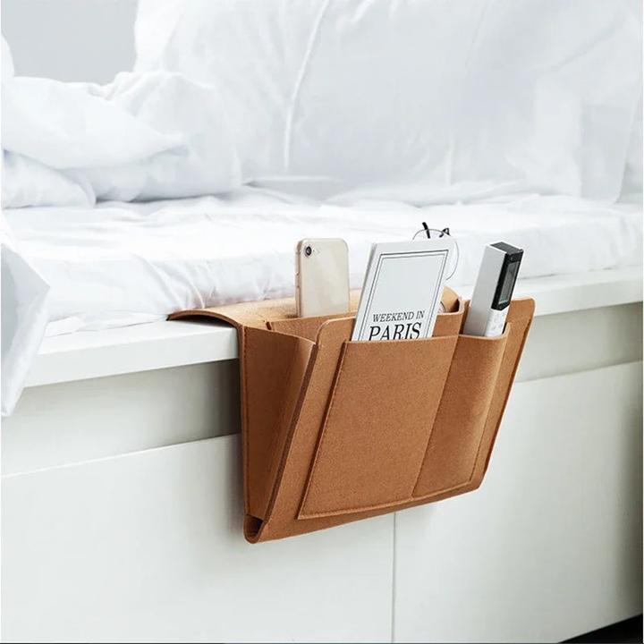 Alopini 1pc Feltro per il letto Borsa portaoggetti Borsa portaoggetti da appendere Organizzatore per il