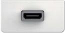 Produktbild Kindermann 7456-542 Konnect Desgin-HDMI Anschlussblende mit Kabelp., w/RAL 9010 (0.28 m, HDMI)
