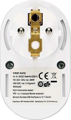 Image du produit EGB Schuko-Adapter (CEE 7/16, CEE 7/16)