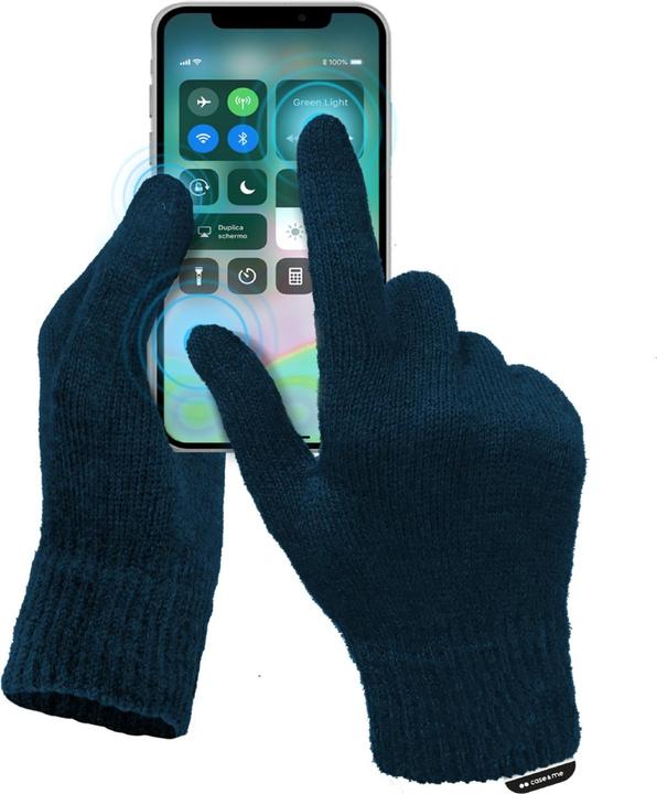 SBS Touchscreen-Handschuhe blau (One Size)