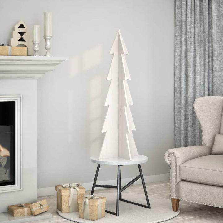 Image du produit VidaXL Arbre de Noël en bois Sapin de décoration Bois blanc 112cm Pin massif