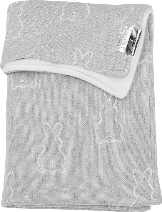 Actual product image Meyco X MrsKeizer baby blanket velvet Rabbit silver