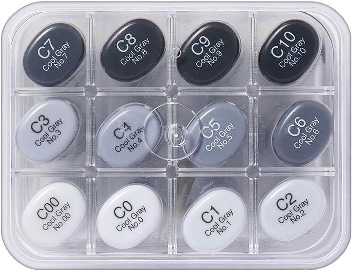 Produktbild Copic Marker sketch, 12er Set "Graut”ne CG" (Grau, 3 mm, 12 x)